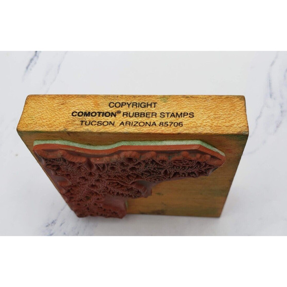 Christmas Holly Border Comotion Wood Mounted Rubber Stamp - Picture 4 of 8